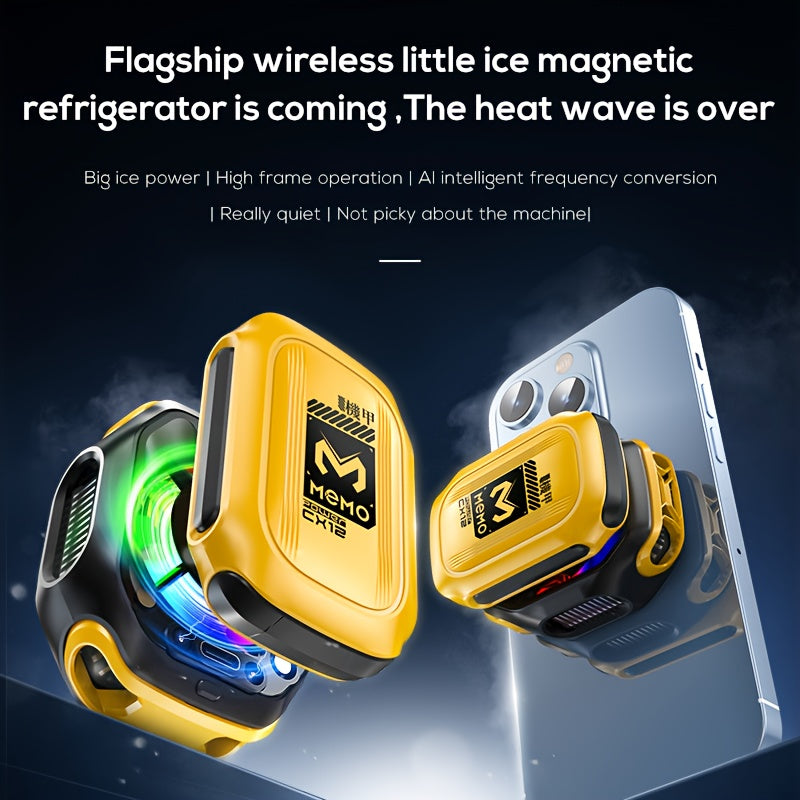 2025 MEMO CX12 Mobile Phone External Cooler – Split Type, Fast Cooling with Digital Display, Magnetic Detachable Design, USB Rechargeable Phone Cooling Device