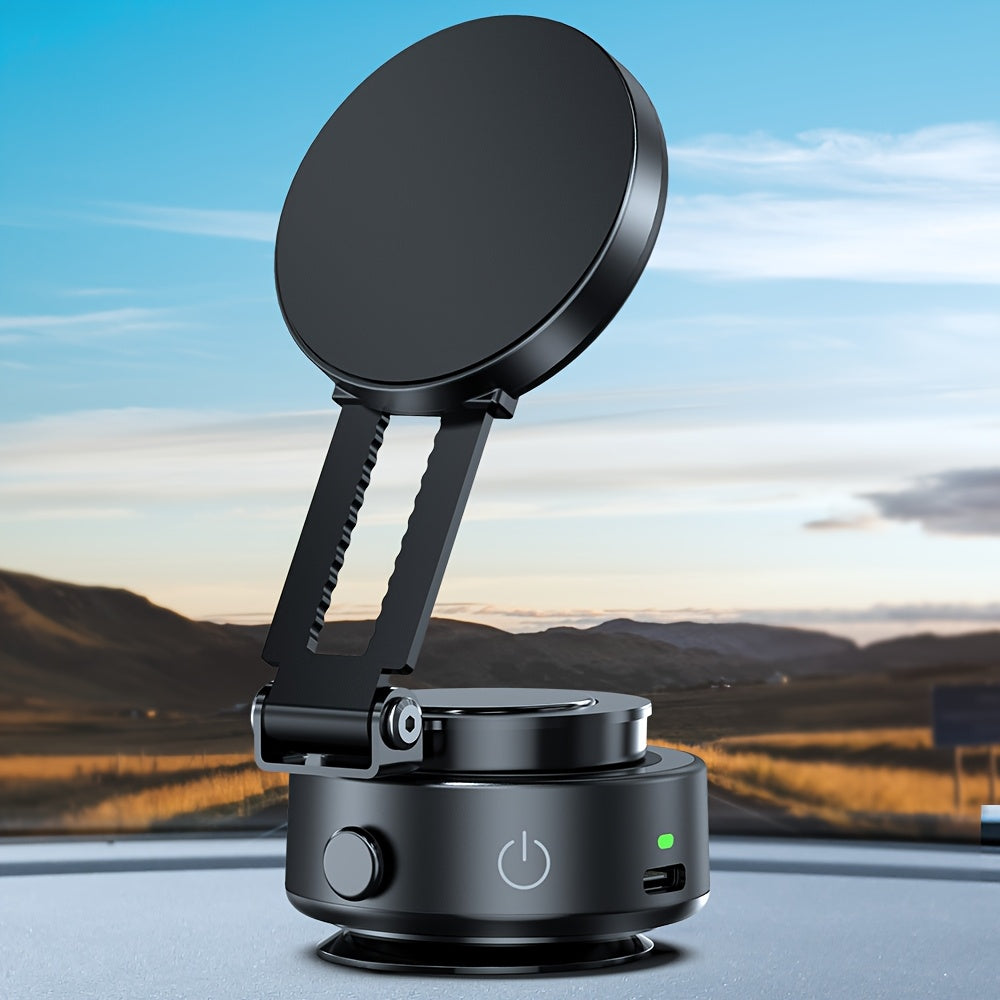 Upgraded Magnetic Car Phone Holder – 360° Adjustable, Strong Suction Cup, Retractable & Portable for Car & Gym