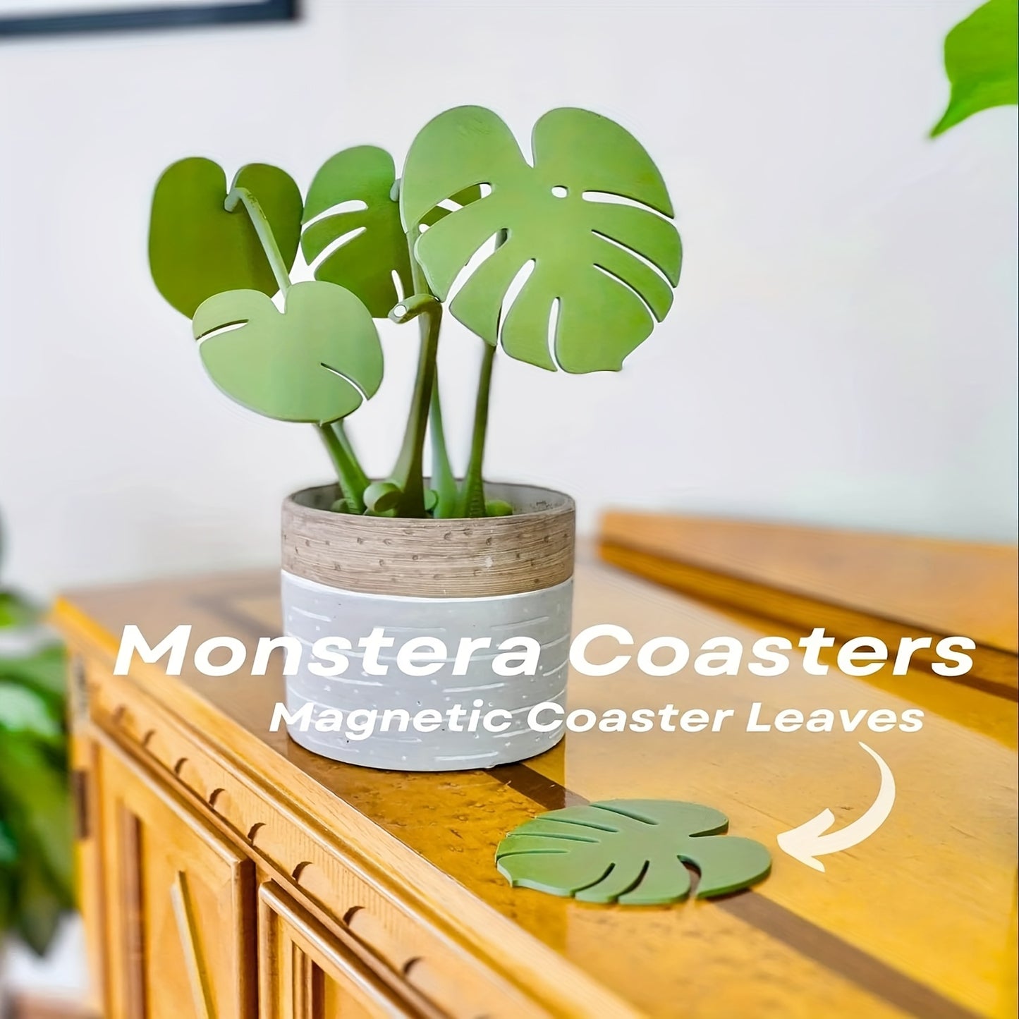 Magnetic Decorative Coasters - Turtle Shell Design w/ Pot for Christmas, Halloween
