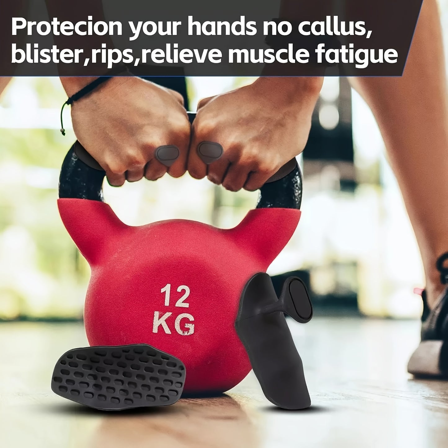 2pcs Non-Slip Fitness Grips – Ergonomic Hand Protectors for Weightlifting & CrossFit
