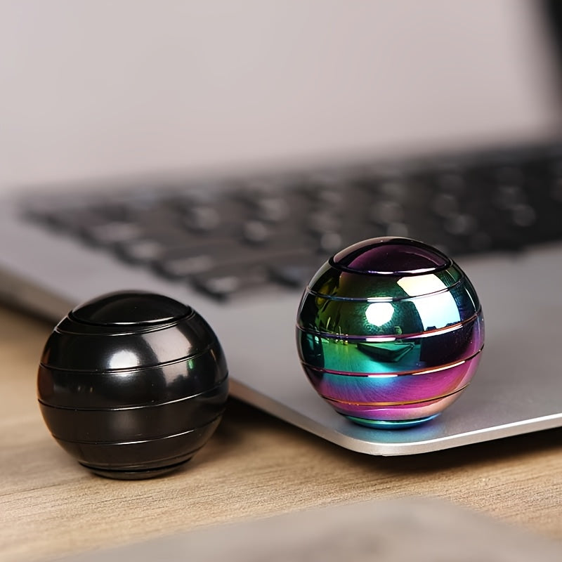 Kinetic Spinning Desk Toy – Metal Fidget Spinner & Optical Illusion Rotation Toy for Adults, Fun Desktop Fidget Toy for Office