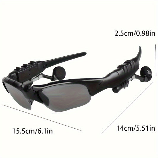 Multi-Functional Wireless Glasses – 2-in-1 Bluetooth Headset with Mic, Rechargeable Driving Eyewear with Type-C Charging