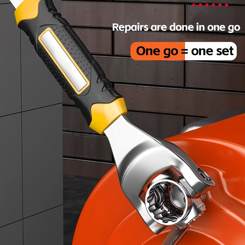 52-in-1 Socket Wrench Set – Anti-Slip Grip, Rotating Design, Stainless Steel Universal Tool for Home & Auto Repairs with Torx Head