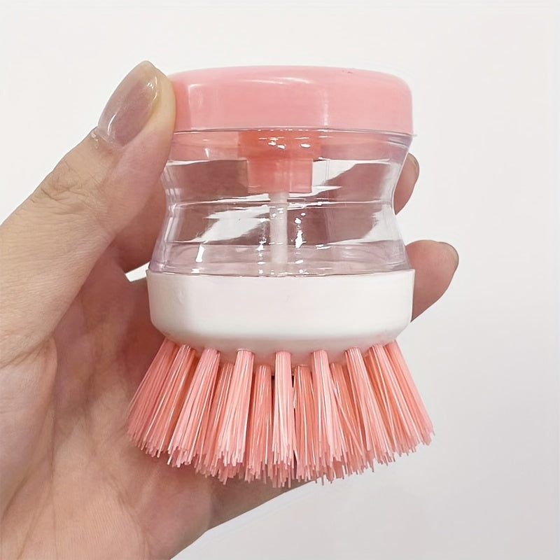 1pc, Kitchen Dishwashing Brush, Pot Washing Brush, Press Out Liquid, Handheld Cleaning Brush, Multifunctional Cleaning Brush, Cleaning Supplies, Cleaning Tool
