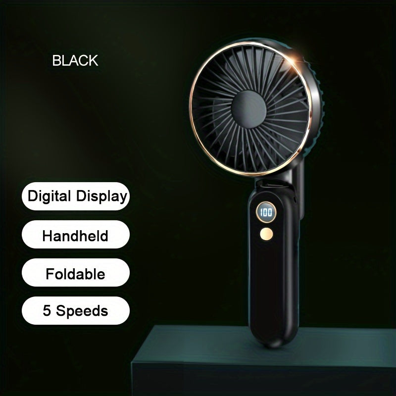 Portable Handheld Fan – Foldable, Ultra-Quiet & Rechargeable with 2000mAh Power Bank My Store