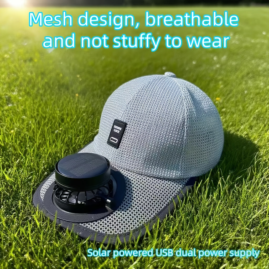 Stay Cool in 2025! Solar Fan Hat | Built-in Cooling & Sun Protection